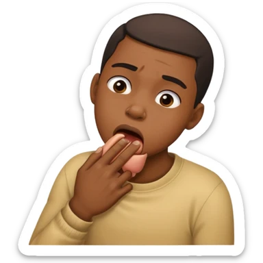 black person choking themselves  sticker