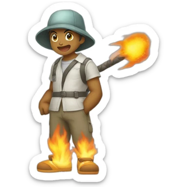 Pyrobut qui vient du jeu Pokémon épée sticker