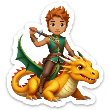 Dragon rider sticker