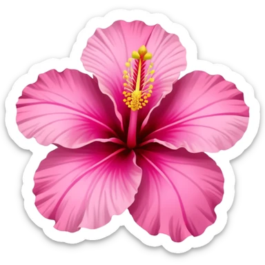 hibiscus flower pink sticker