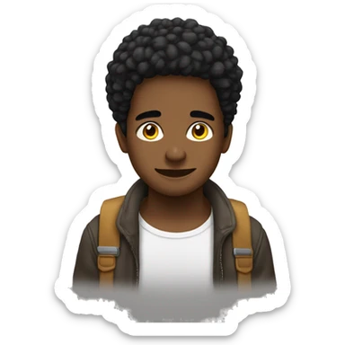 jovencito afrocolomianos durmiendo sticker