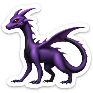 Shiny gothic Salazzle-Salandit-Umbreon-Fakémon-hybrid-creature (full body) 4 legs sticker