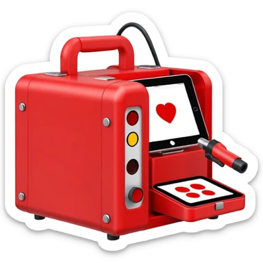a red portable dot peen marking machine sticker