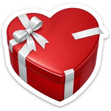 valentines day heart shaped box of chocolates sticker