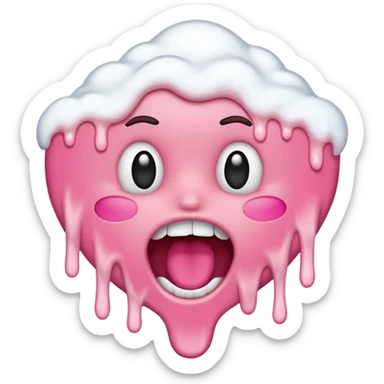 frothing mouth sticker