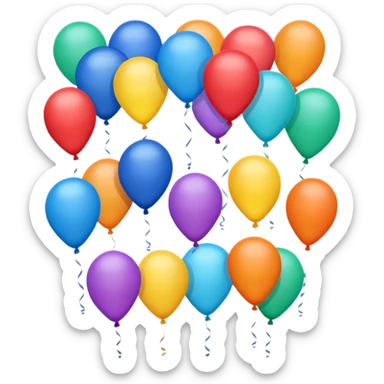 balloons with thirty 30 sticker