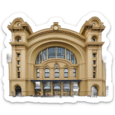 melbourne flinders station facade sticker