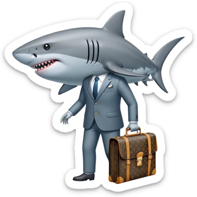 Seize the moment like a shark in Louis Vuitton! 🦈💼 #TwitterAds is your power! sticker