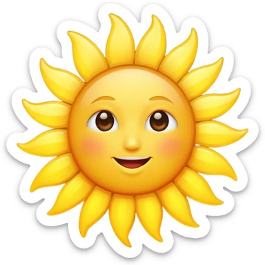 Bright sun saying good morning  sticker