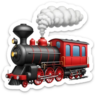 Give me a 0-5-0 locomotive and put an ostrich body and head on the steam engine of the train and put a toilet on top second train car  sticker