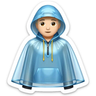 clear rain poncho sticker
