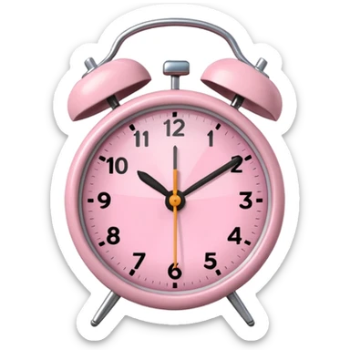 Please make me an alarm clock that will show six o'clock in the morning and make it in the style of ios 18.1 and aesthetic and the color is light pink, not analog but digital sticker