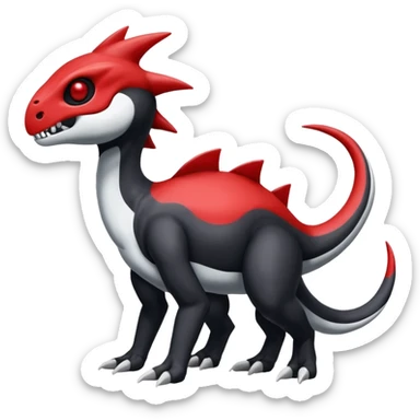 Shiny Duskull-Cubone-Salandit-Fakémon-hybrid-creature (full body)  sticker