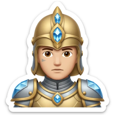 crystal-armored warrior sticker