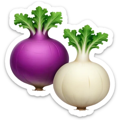 faceless purple on top and white on the bottom turnip sticker