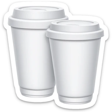 two styrofoam cups sticker