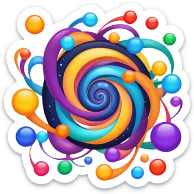 Multiverse inside a frame sticker