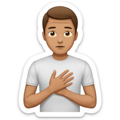 Man wearing a t-shirt and feeling cold sticker