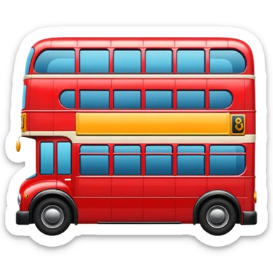 double decker bus sticker