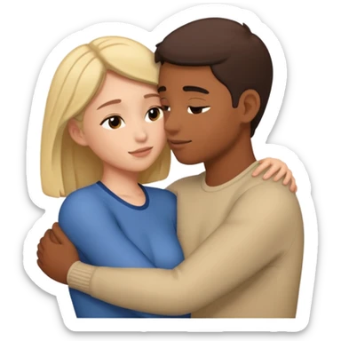 intimate moment between two sticker