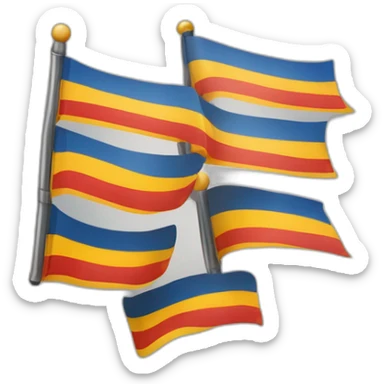 Bandera quatre barres catalana, format icona horitzontal sticker