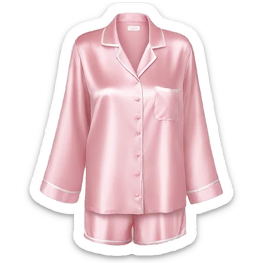 Light pink silk pyjamas set sticker