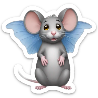 rat with wings sticker