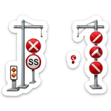 Railroad crossing  sticker