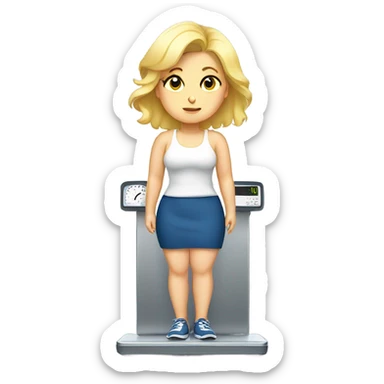 blondie overweight on scale sticker