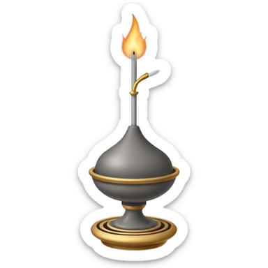 Burning incense on a holder  sticker