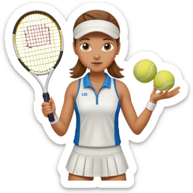 female tennis player sticker