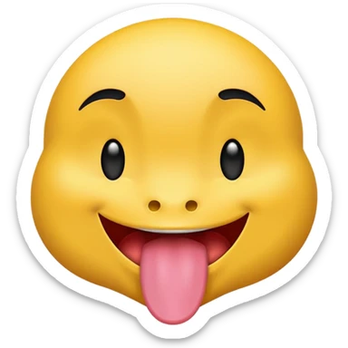 combine smirking face emoji and face savoring food emoji into a single expressive emoji blending sly confident smirk with tongue out satisfied expression no text sticker