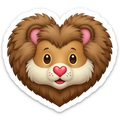 coeur fourrure sticker