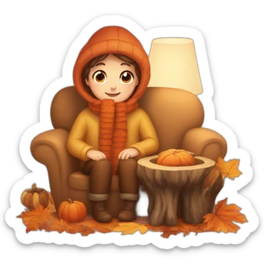 cozy autumn sticker