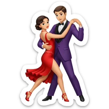 tango dancing man emoji - solo embrace sticker