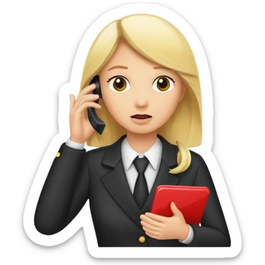 blonde referre calling time out sticker