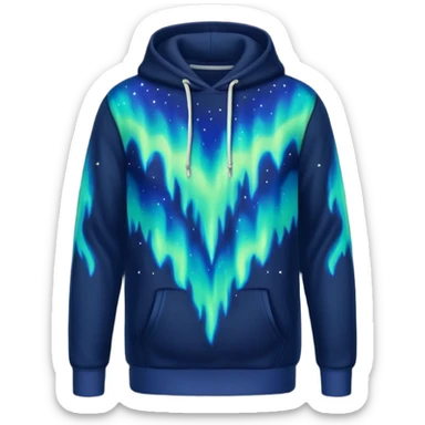 Aurora borealis hoodie sticker
