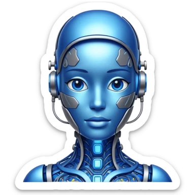 A papet scriming AI AI sticker