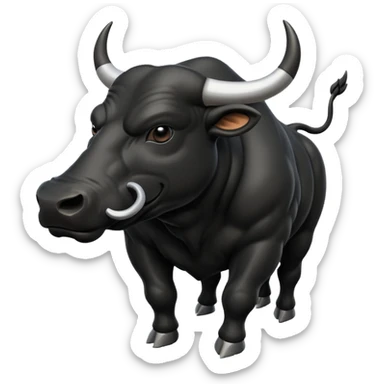 bull black sticker