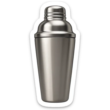 A boston cocktail shaker in ios emoji style sticker
