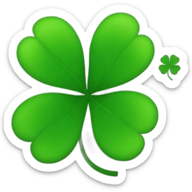 4 leaf clover sticker