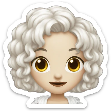 Chat calicot en robe gothique sticker