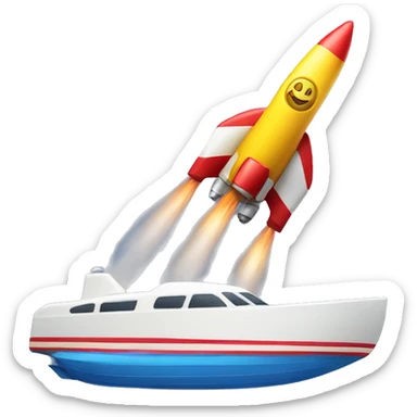 A car that has rocket bosters that can turn into a boat and airplane sticker