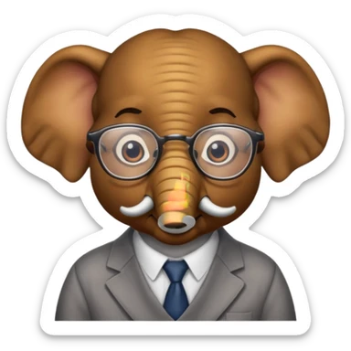 elefante academico sticker
