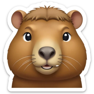 cinematic-noble-capybara-portrait-emoji,-poised-and-serene,-with-a-robust,-rounded-build-and-a-distinctly-capybara-head-featuring-a-broad,-slightly-flattened-face,-short-snout-and-small,-rounded-ears,-covered-in-soft,-earthy-fur sticker