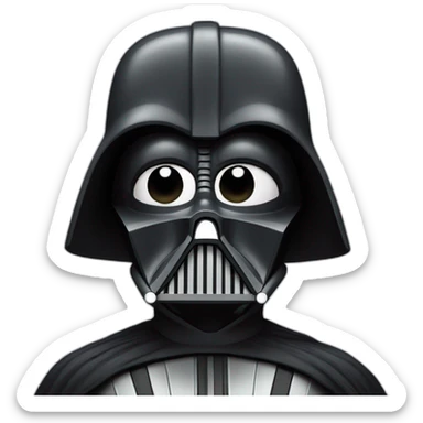 Darth vader desperate hands over his head sticker