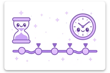 "Timeline", "history" no text, with the colors: Primary Purple:  #8B5CF6
  Light Purple:    #A78BFA sticker
