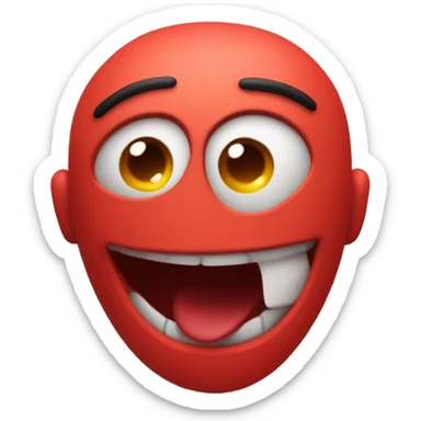 A red ❤️ emoji with eyes and a mouth, looking tipsy, with a wobbly expression as if drunk, surrounded by a soft, blurred background sticker