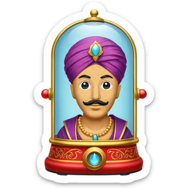 Realistic Zoltar Machine with turban sticker