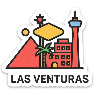 Las Venturas city skyline sticker